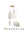 OASIS * LÁMPARA LED 72W ORO - 5 COLGANTES - DIMABLE TRIAC